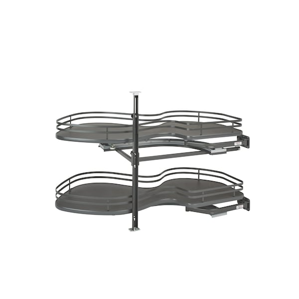 Rev-A-Shelf Steel, Orion Gray, 37.6 in W, 24.5 in H, 21.55 in D, 21.55 in L, Orion Gray 5372-18-FOG-R - main